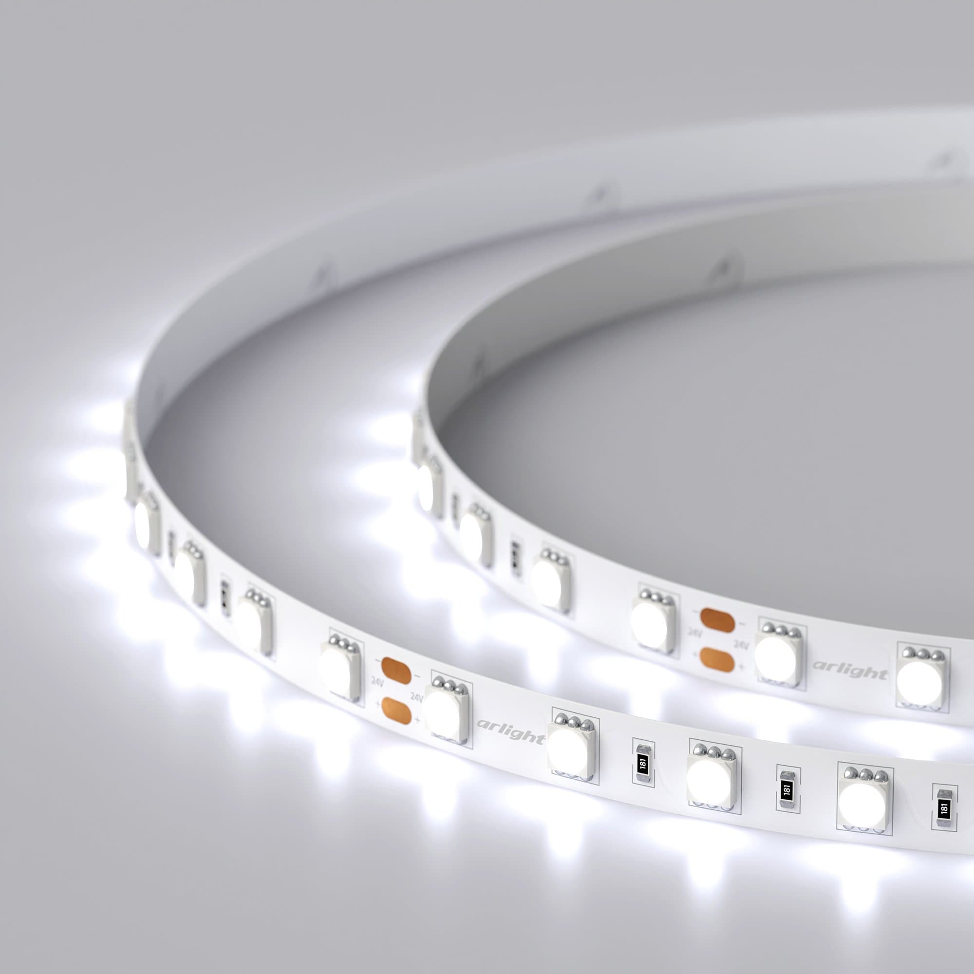 Arlight Светодиодная лента RT 2-5000 24V Cool 8K 2x (5060, 300 LED, LUX) (14.4 Вт/м, IP20) 013757(1) — миниатюра 2