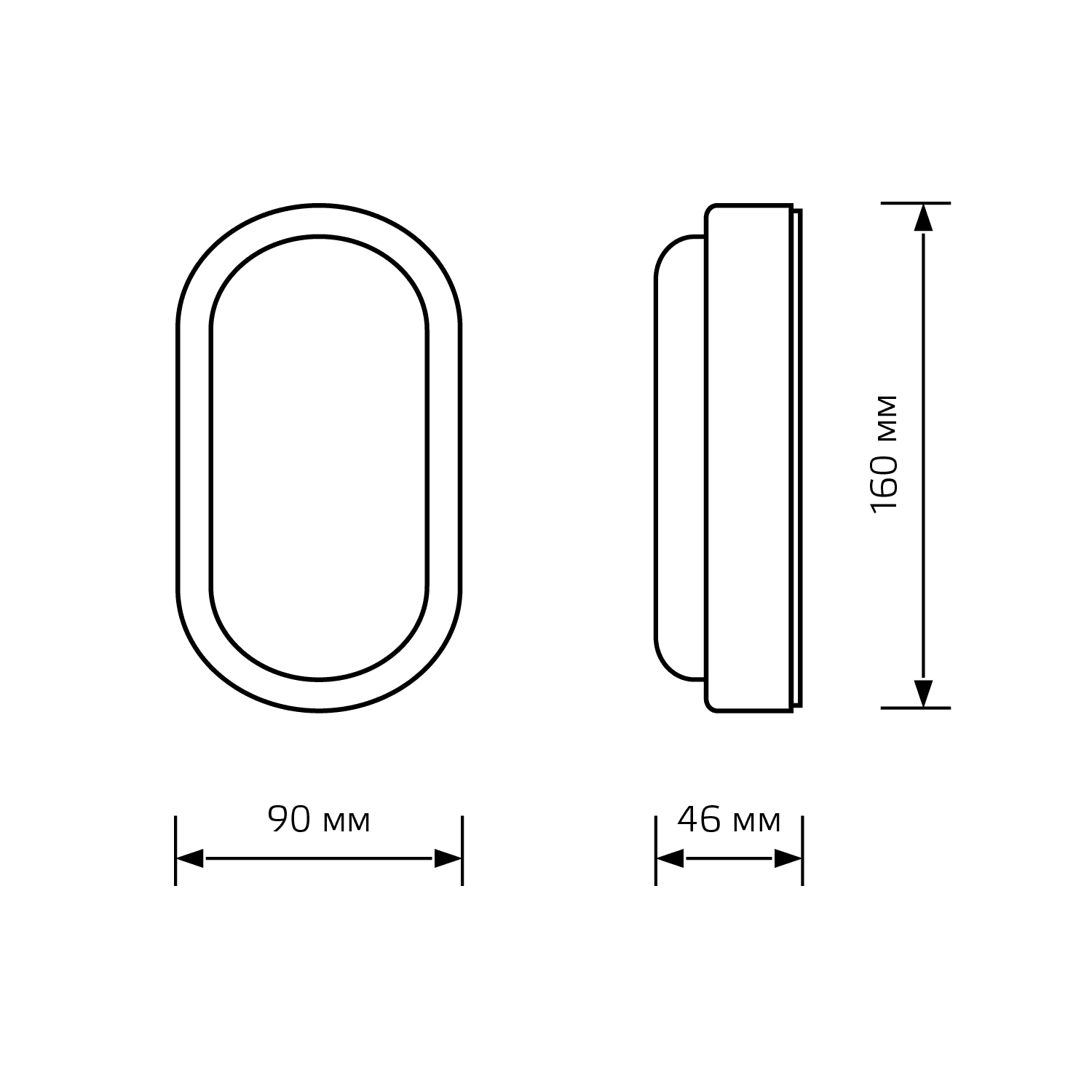 Gauss Светильник ЖКХ ECO овал 12W 940lm 4000K 160-260V IP65 198*96*53мм белый 161418212 — миниатюра 4