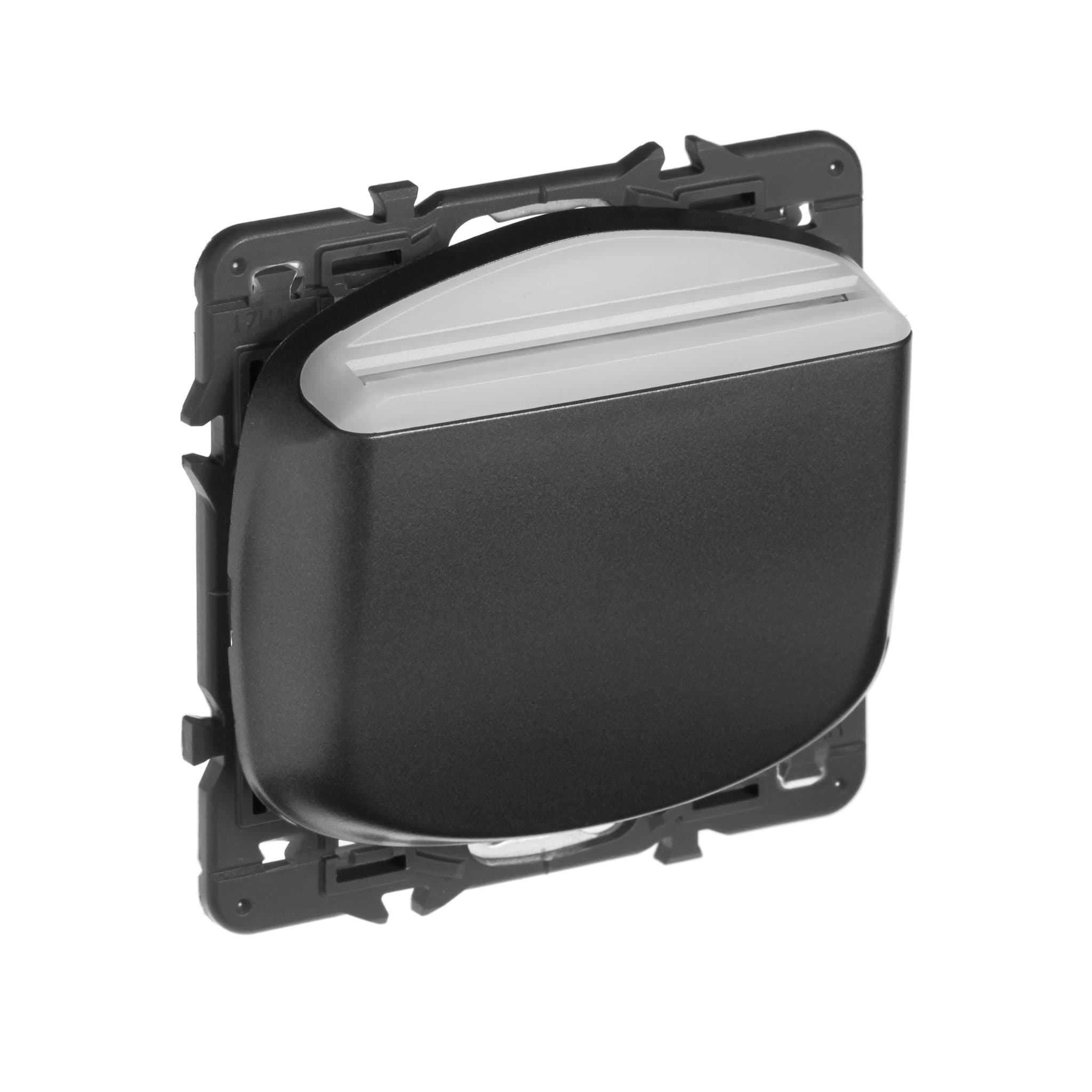 Legrand Celiane2 Графит Накладка выключателя карточного 067909 — миниатюра 3