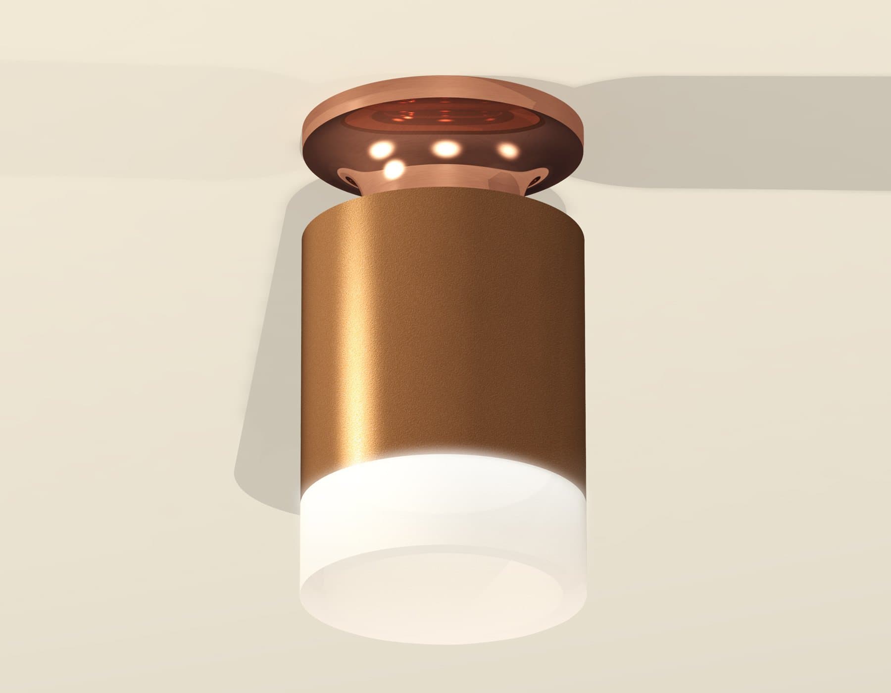 Ambrella Комплект накладного светильника XS6304153 SCF/PPG/FR кофе песок/золото розовое полированное/белый матовый MR16 GU5.3 (N6906, C6304, N6248) — миниатюра 2