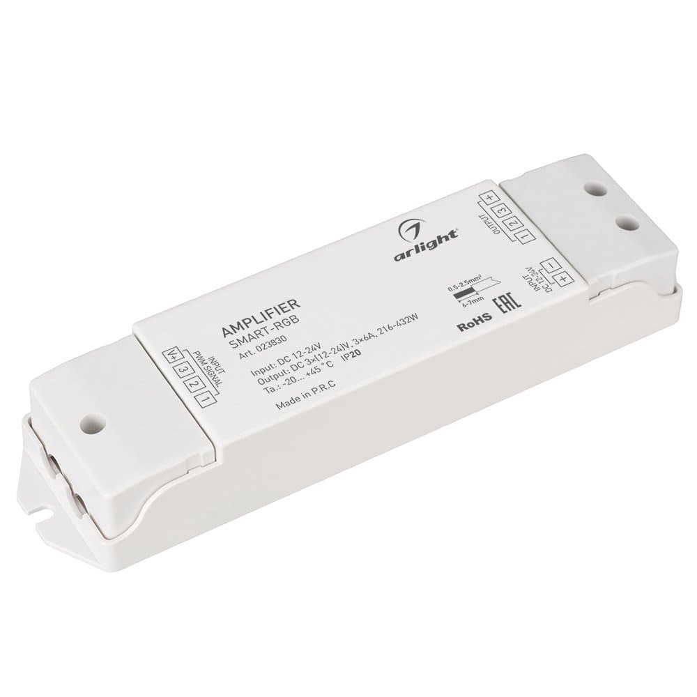 Arlight Усилитель SMART-RGB (12-24V, 3x6A) (IP20 Пластик, 5 лет) 023830 — миниатюра 1