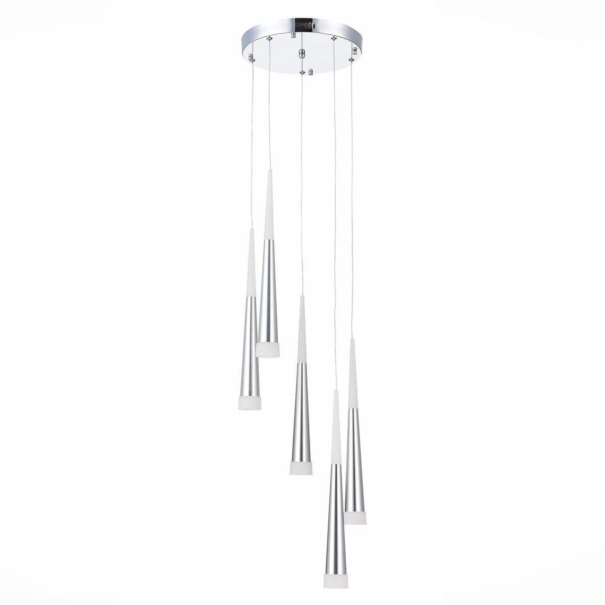 Evoluce SLE200113-05 Светильник подвесной Хром/Хром, Белый LED 5*7W 3000K