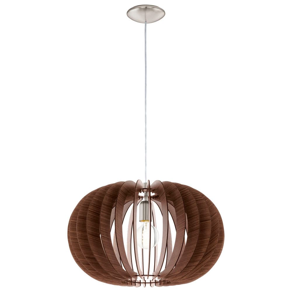 Eglo 95025 Подвес STELLATO, 1x60W(E27), 500, темно-коричневый, никель матовый
