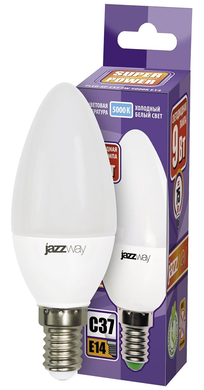 Jazzway Лампа PLED-SP C37 9W E14 5000K 820Lm-E .2859488A — миниатюра 2
