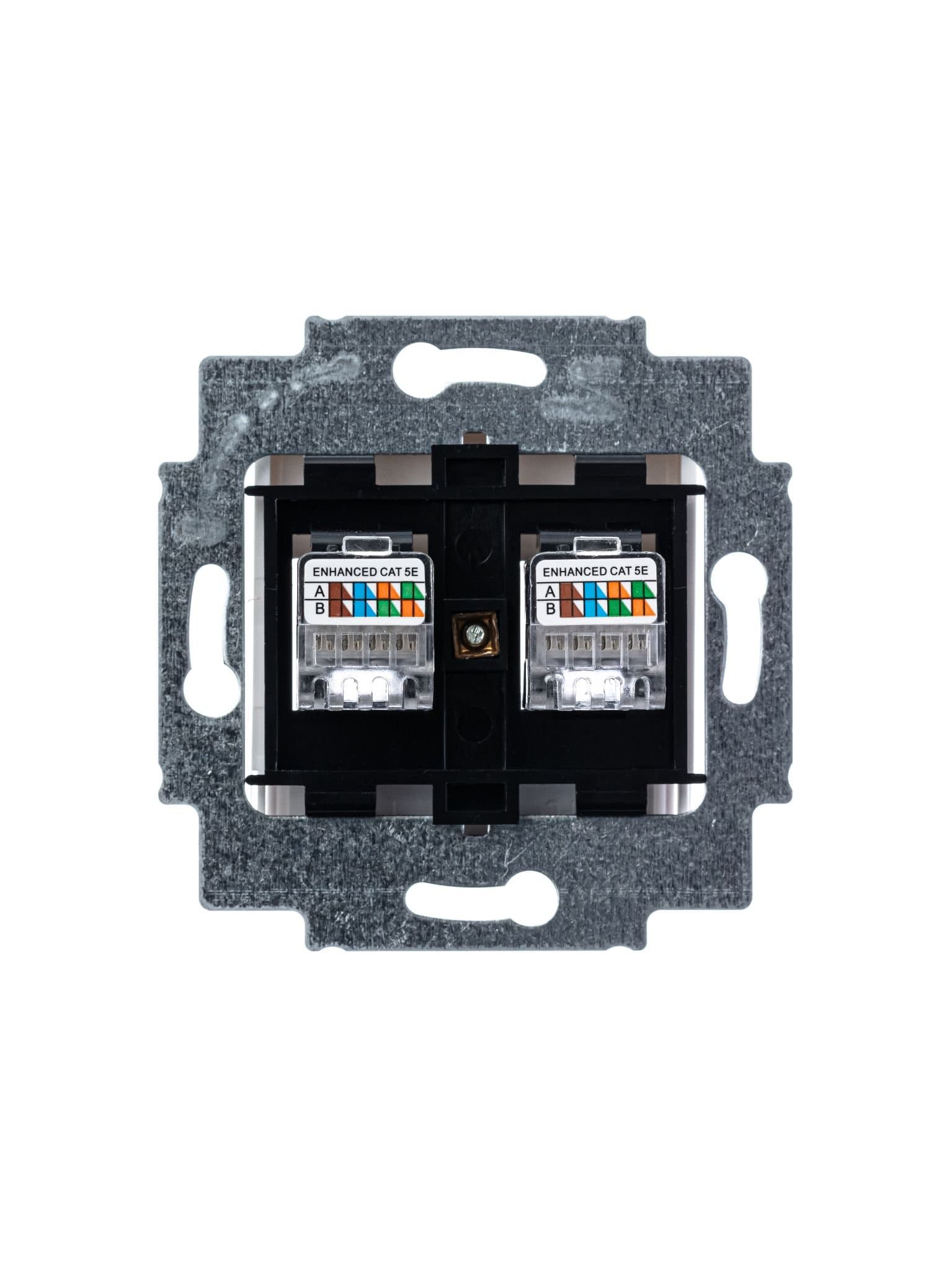 ABB EPJ Levit жемчуг / ледяной Розетка компьютерная, 2хRJ45 кат,5e, жемчуг 2CHH295118A6068 — миниатюра 5