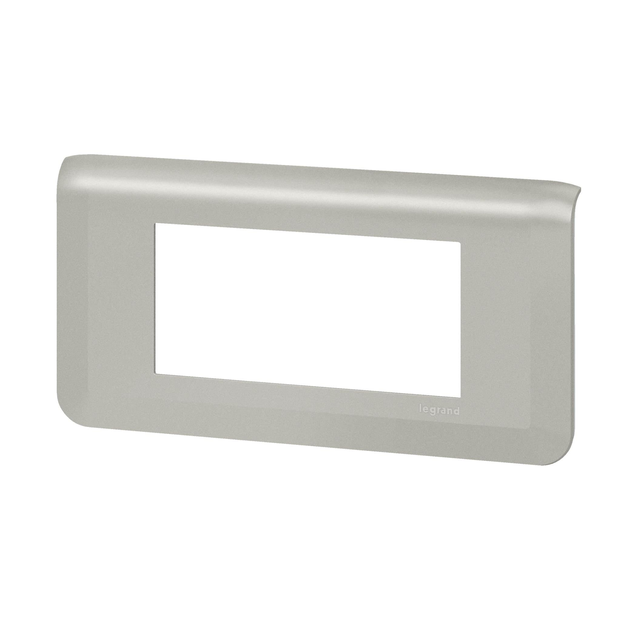 Legrand Mosaiс Рамка - Программа Mosaic - 4 модуля - алюминий 079314L — миниатюра 2