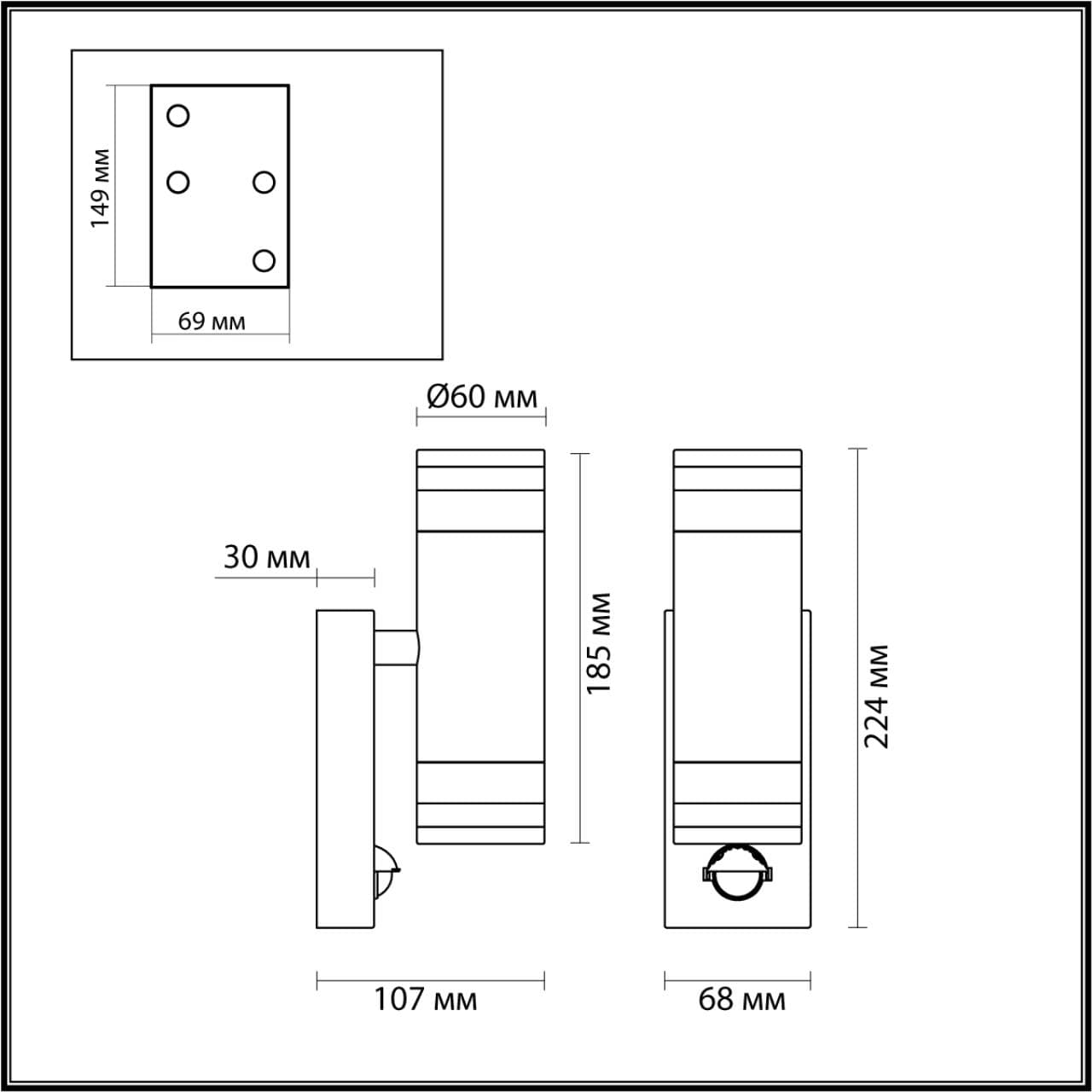 Odeon Light 6604/2W HIGHTECH ODL23 563 нержавеющая сталь/металл/пвх стойкий к УФ излучению Настенный св-к IP44 LED GU10 7W MOTTO — миниатюра 2