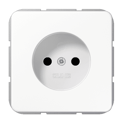 JUNG Розетка 10A 250V / 16A 250V~  2-х полюсная, без заземления, белый CD511NWW