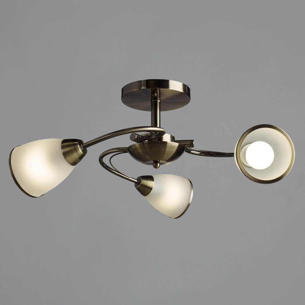 Arte Lamp Innocente Бронза/Белый Светильник потолочный 3x60W 3xE14 A6056PL-3AB — миниатюра 5