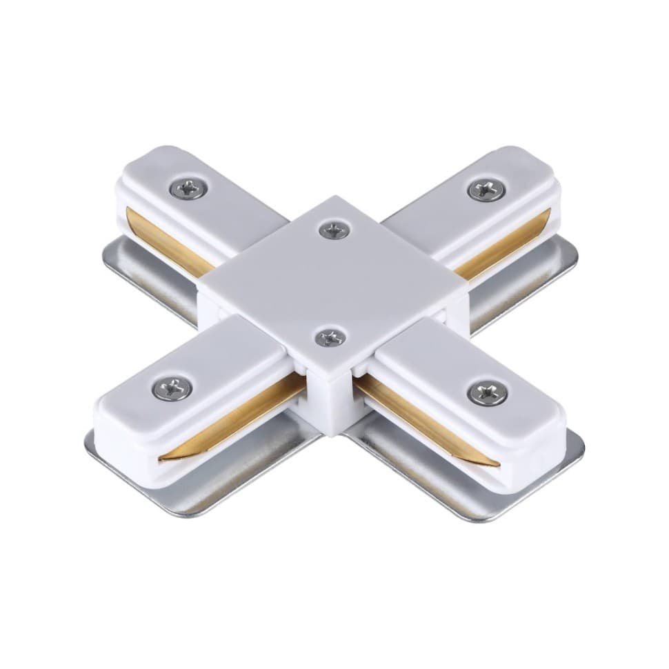 Novotech 135145 PORT NT22 белый Соединитель с токопроводом "X" для однофазного двухжильного шинопровода IP20 220V