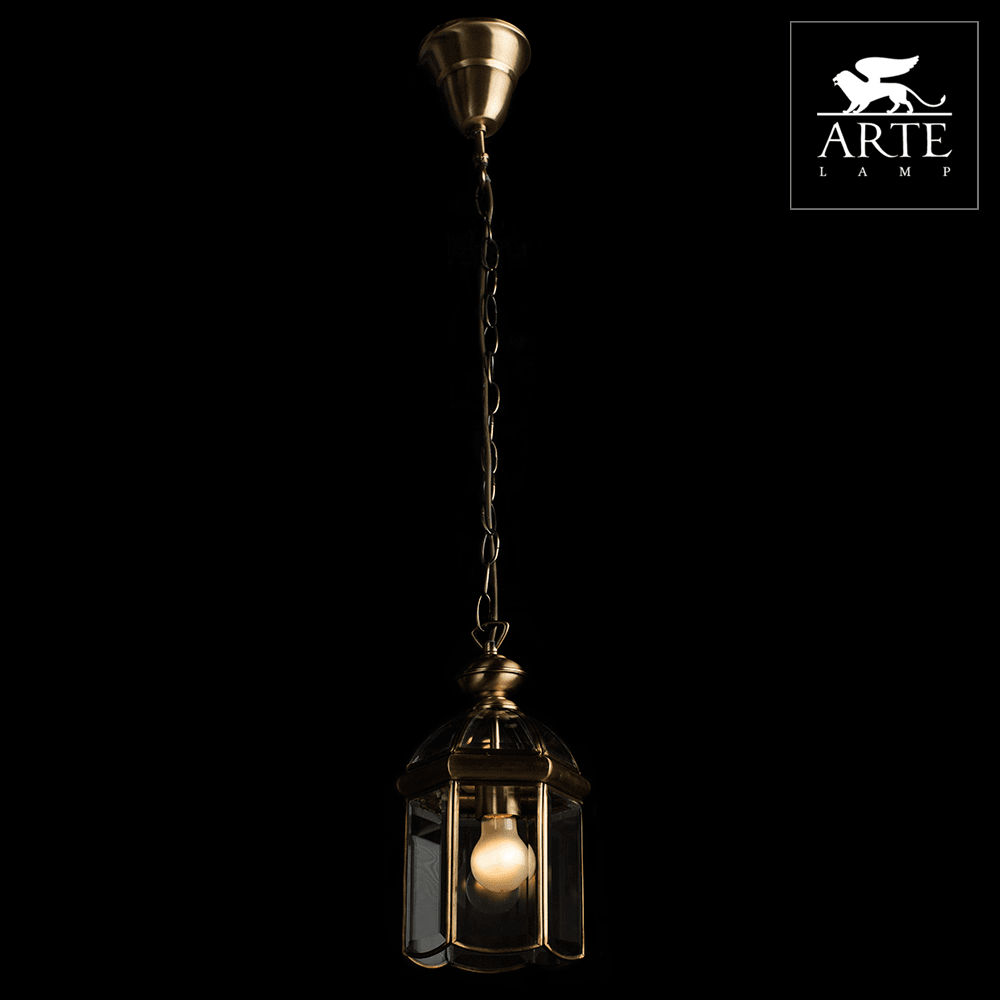Arte Lamp Rimini Бронза/Прозрачный Светильник подвесной 100W E27 A6501SP-1AB — миниатюра 2