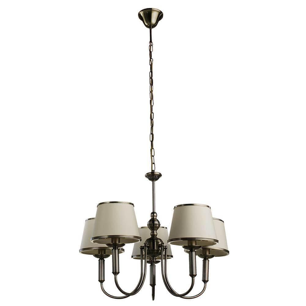 Arte Lamp Alice Бронза/Бежевая Люстра 40W E14 A3579LM-5AB — миниатюра 1