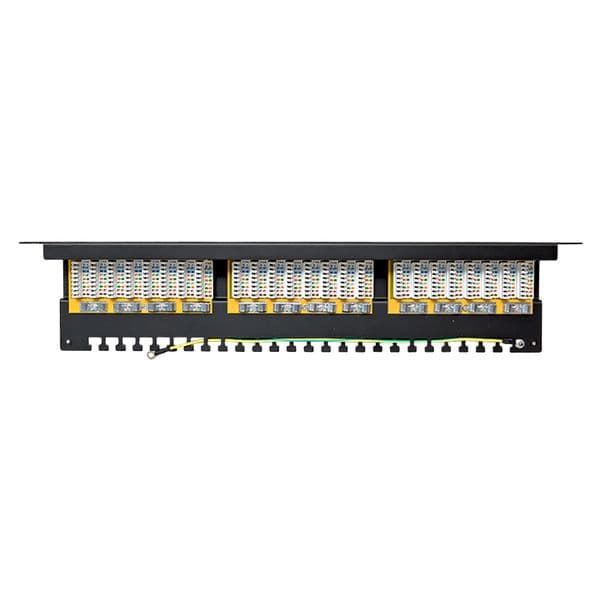 EKF Патч-панель TERACOM CS 19'' Cat.6 1U полный экран STP 24 порта RJ-45 Dual IDC с органайзером — миниатюра 13