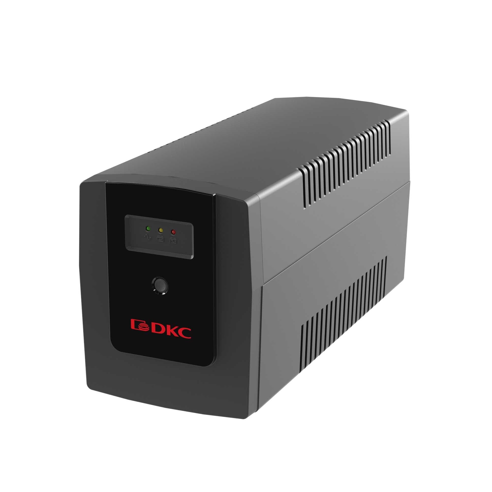 DKC Линейно-интерактивный ИБП ДКС серии Info, 1200 ВА/720 Вт, 1/1, 3xSchuko,2x7Aч — миниатюра 1