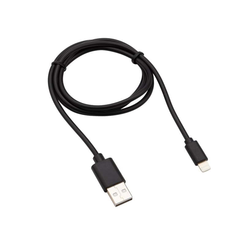 Кабель USB-Lightning для iPhone/2A/1m/PVC/black/ Rexant 18-7050