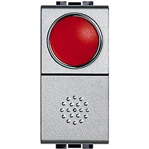 BT Кнопка 10А, 1P-NО + индикатор с красным рассеивателем NT4038R