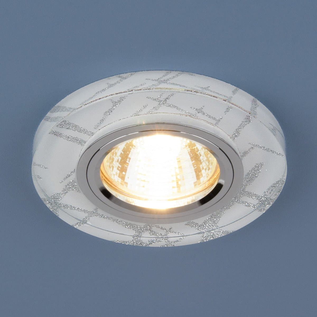 Elektrostandard 8371 MR16 WH/SL / Светильник встраиваемый белый/серебро a031515 — миниатюра 3