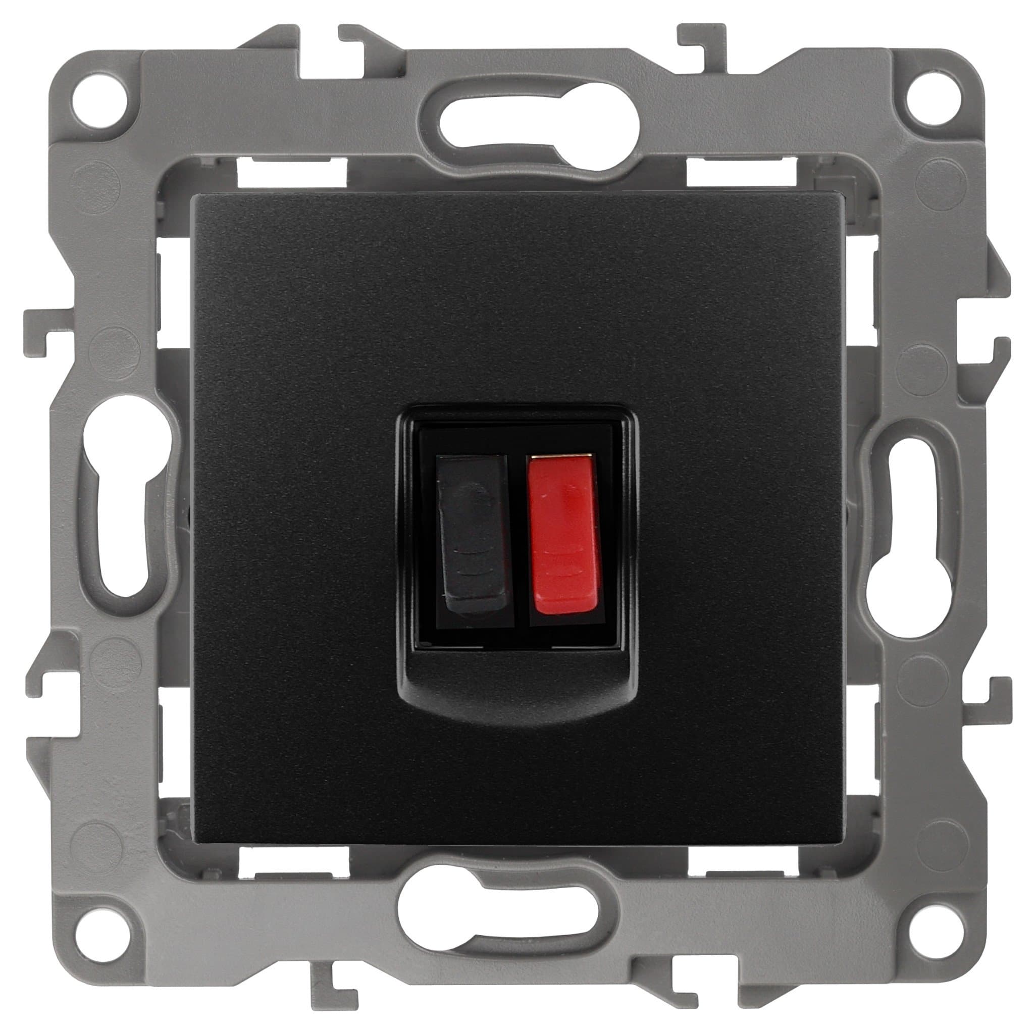 ЭРА 12-3111-05 Антрацит Розетка аудио, IP20, 12