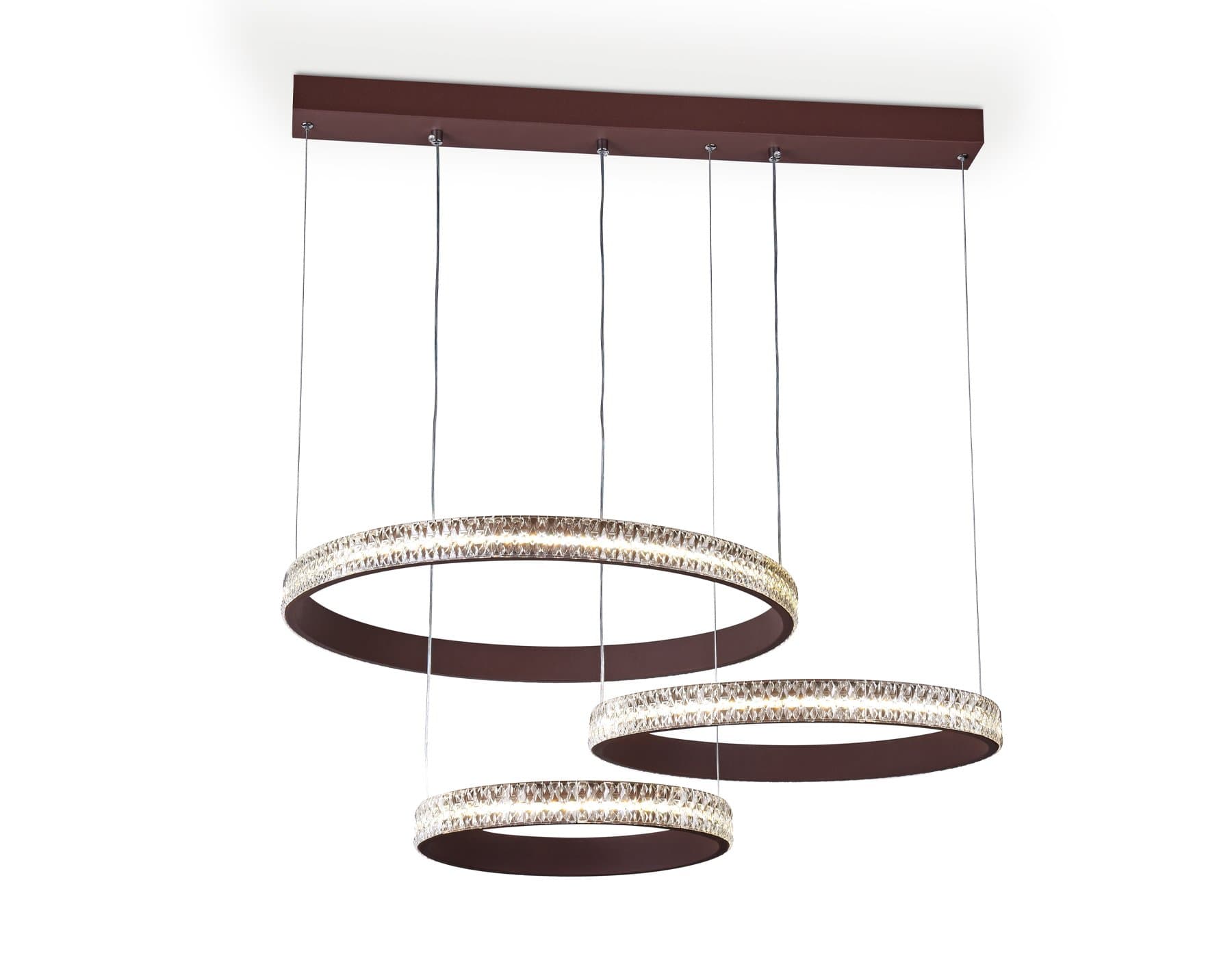 Ambrella Потолочный светодиодный светильник с пультом FA6162 CF кофе 99W 720*500*900 (ПДУ РАДИО 2.4) — миниатюра 1