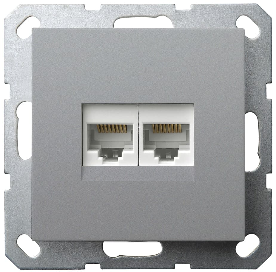 Jasmart G Алюминий Розетка RJ45 2-ая