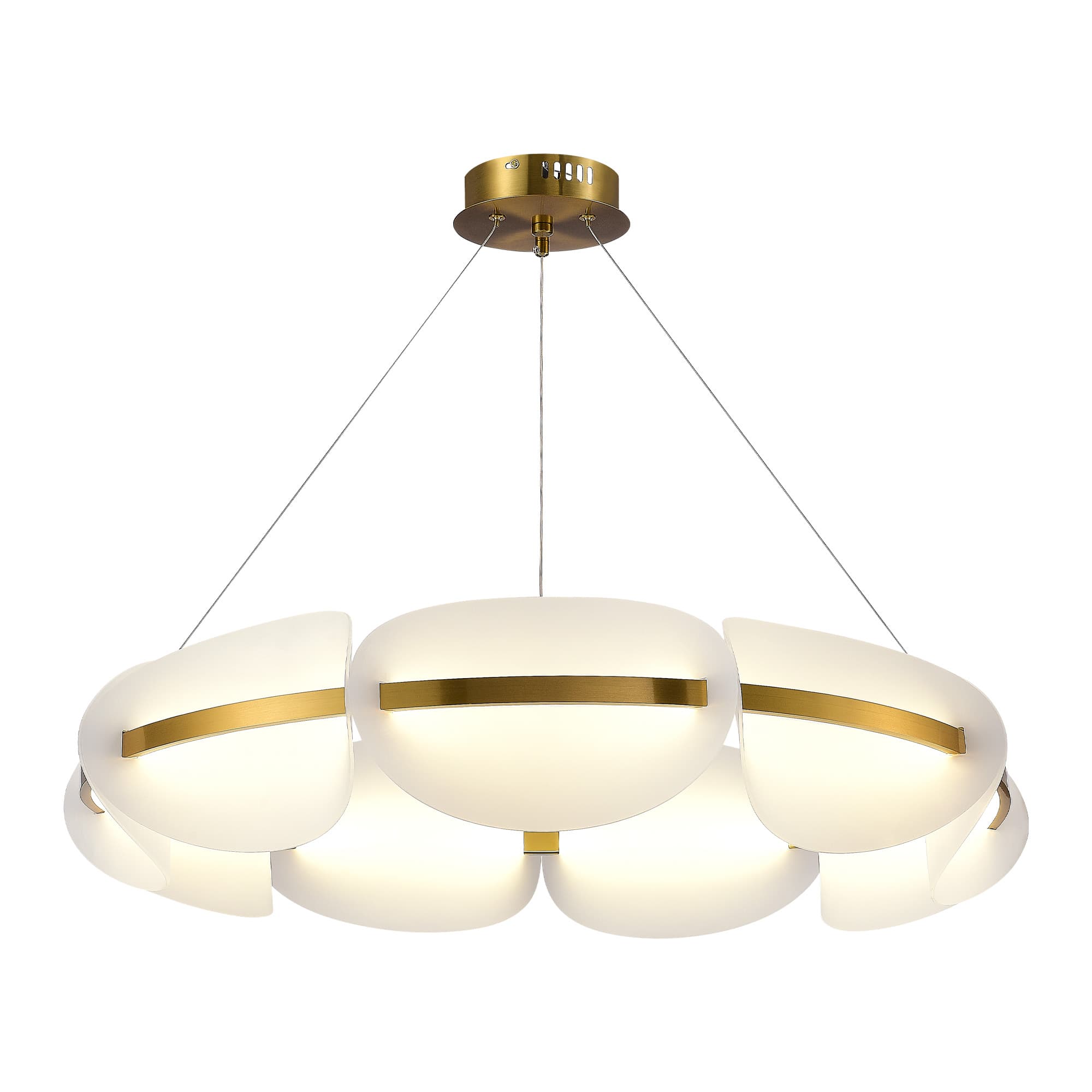 ST Luce SL1304.203.56 Люстра подвесная Золотистый/Белый LED 1*56W 3000K