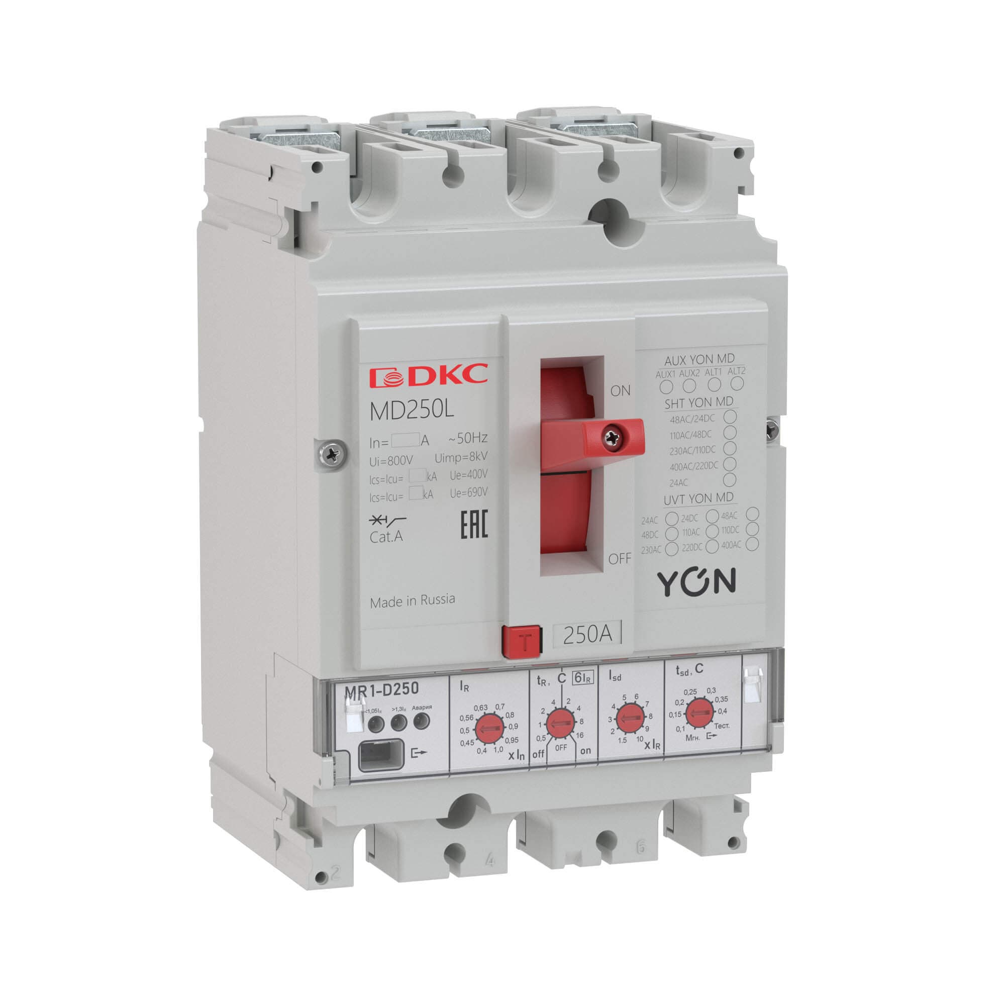 DKC YON pro Автоматический выключатель MD160N-MR1 3P 160А 40kA Ir 0.4…1xIn Isd 1.5…10xIn — миниатюра 2