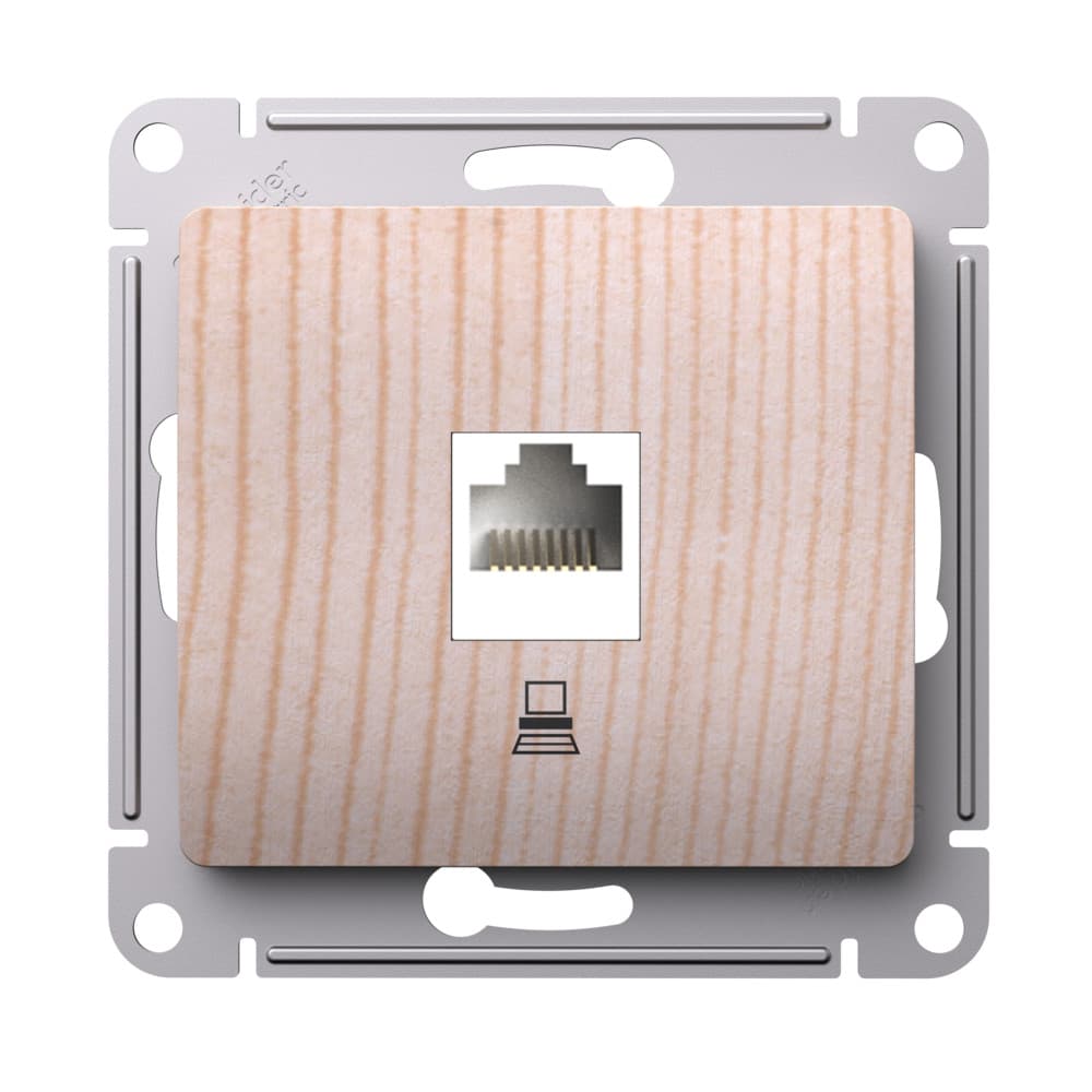 Systeme Electric Glossa Сосна Розетка компьютерная RJ45 кат.5Е, механизм