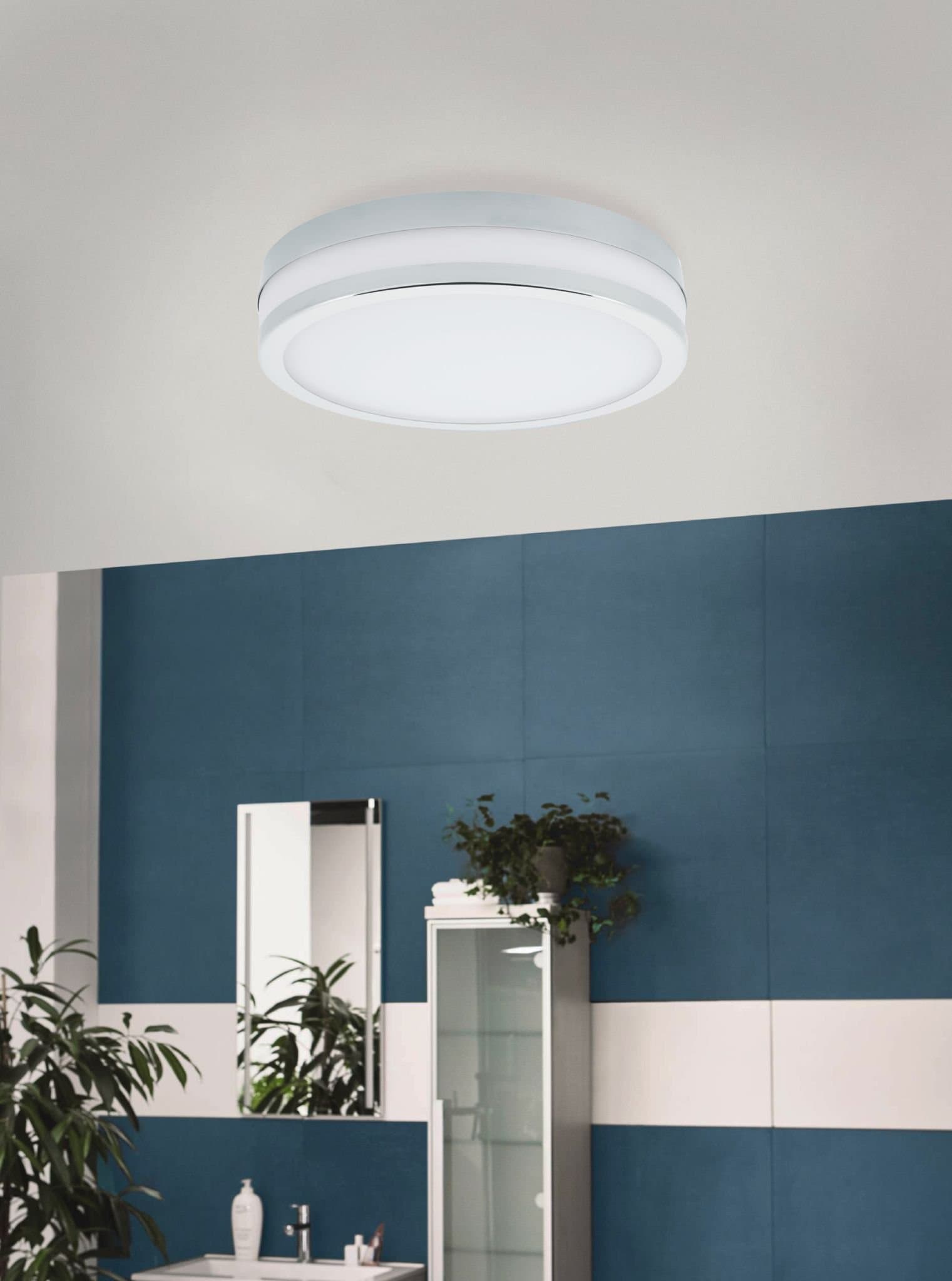 Eglo Светильник LED настенно-потолочный LED PALERMO, 11W (LED), Ø225, IP44, сталь, хром/сатиновое стекло, белое покрытие 94998 — миниатюра 2