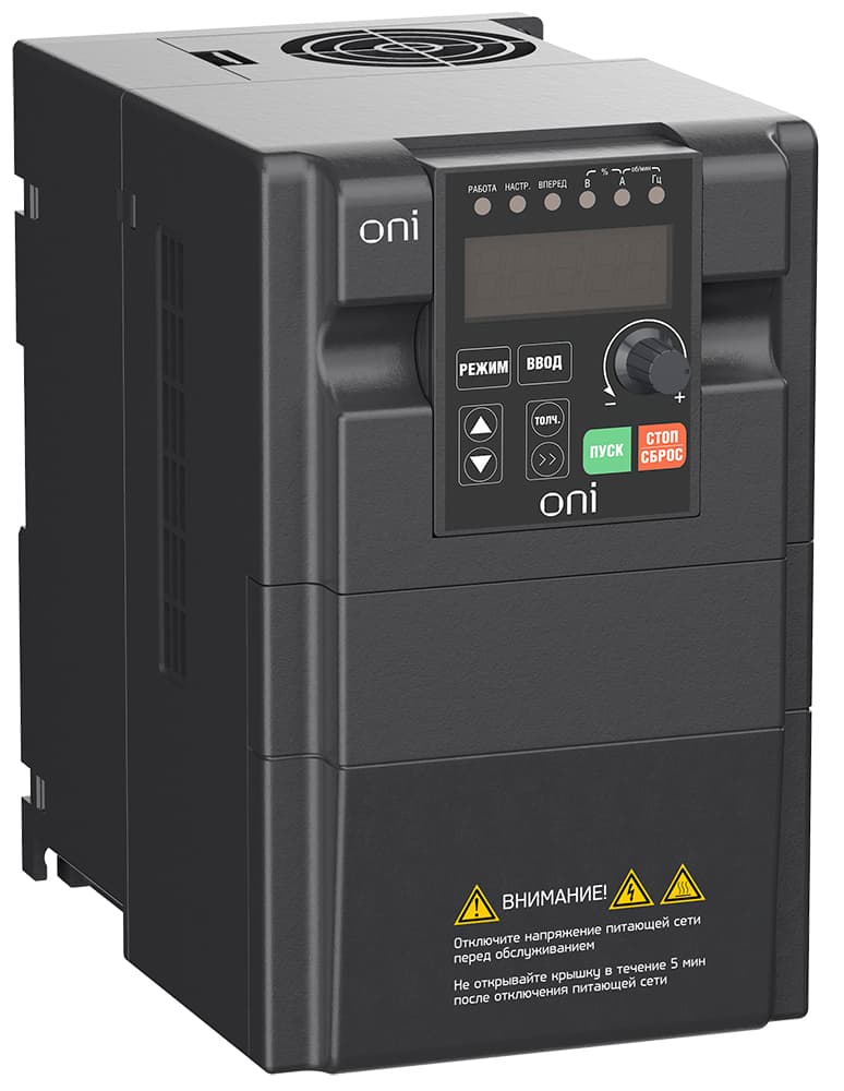 IEK ONI Преобразователь частоты A150 220В 1Ф 1,5кВт 7А со встроенным тормозным модулем