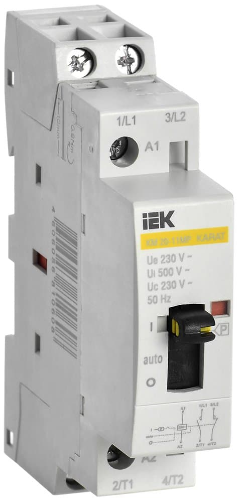 IEK KARAT Контактор модульный с ручным упр. КМ20-11МР AC KARAT