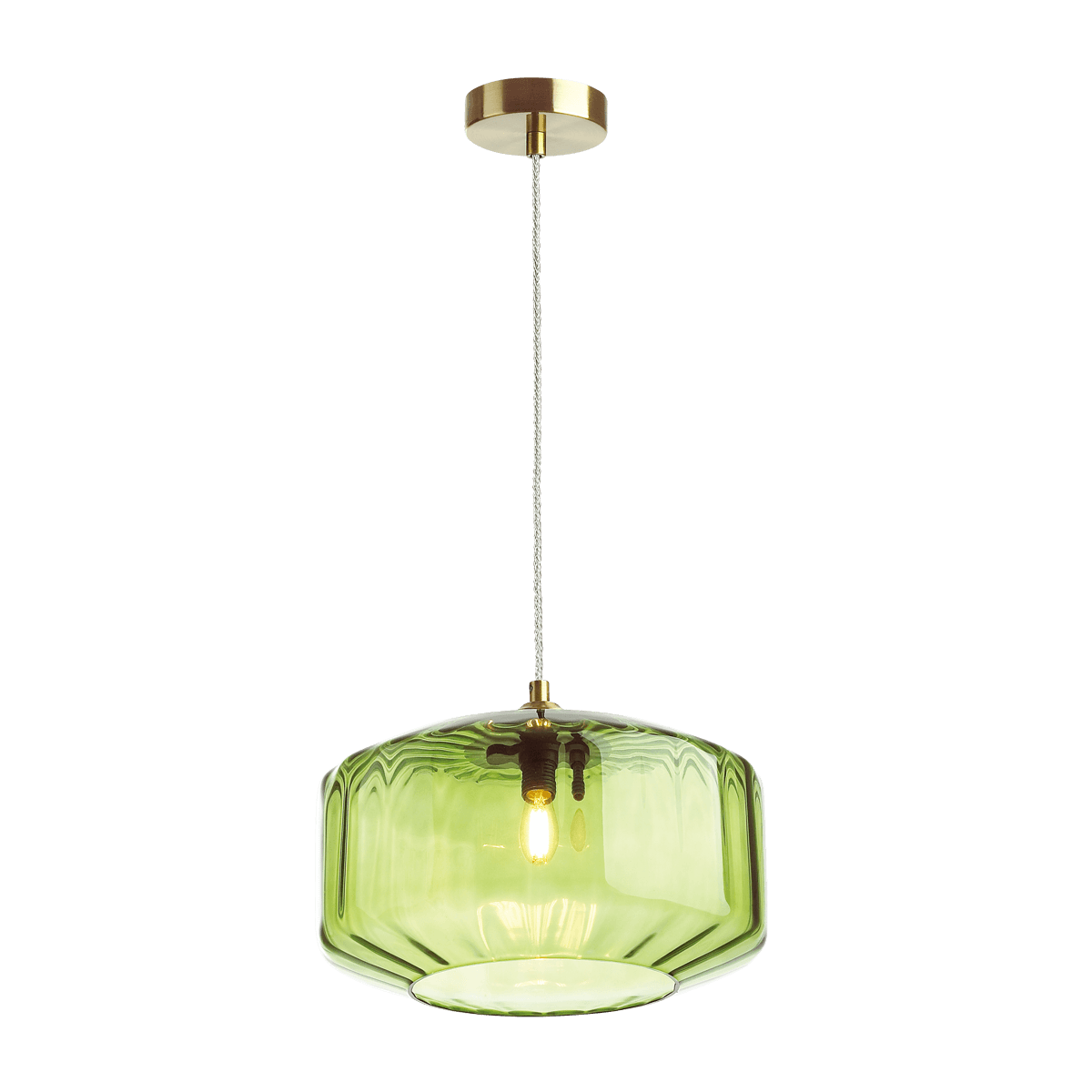 Odeon Light 4783/1 ODL21 зеленый/бронзовый Подвес E27 60W BINGA — миниатюра 2