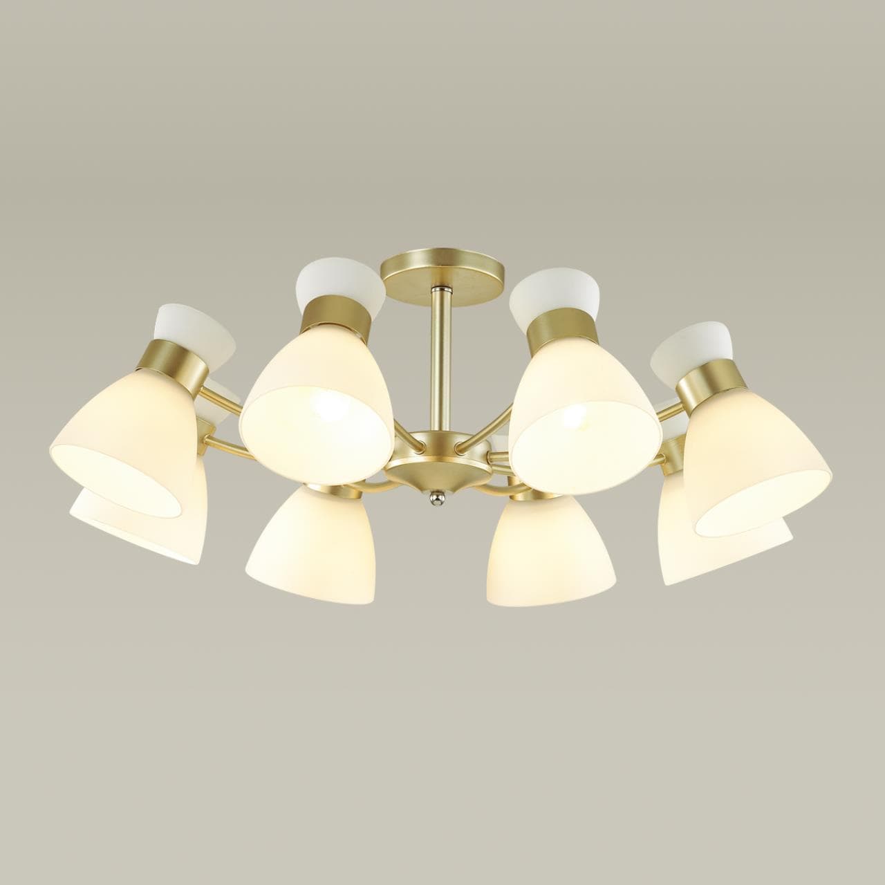 Lumion 4535/8C COMFI LN21 057 матовое золото Люстра потолочная E27 8*60W 220V WILMA — миниатюра 3
