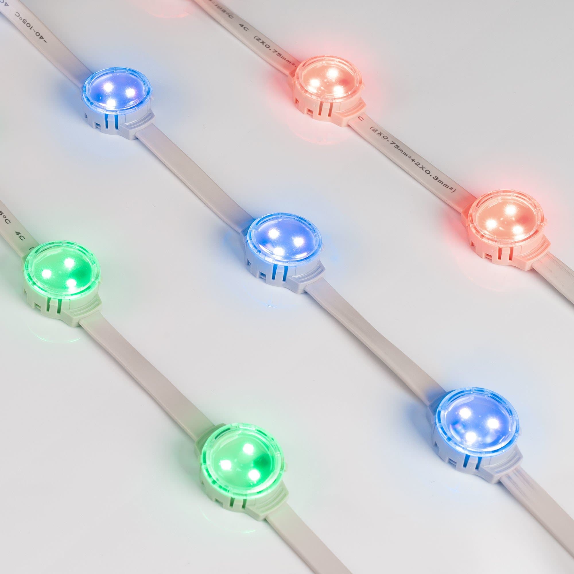 Arlight Модуль управляемый SOLEX-SPI-3535-3-12V RGB 120deg (D30x16mm, 0.75W, IP67) (-) 029240
