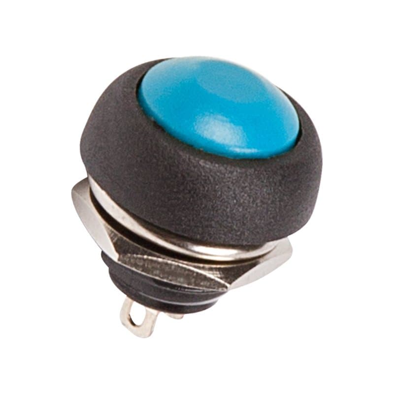 Выключатель-кнопка 250V 1А (2с) (ON)-OFF Б/Фикс синяя Micro Rexant 36-3051