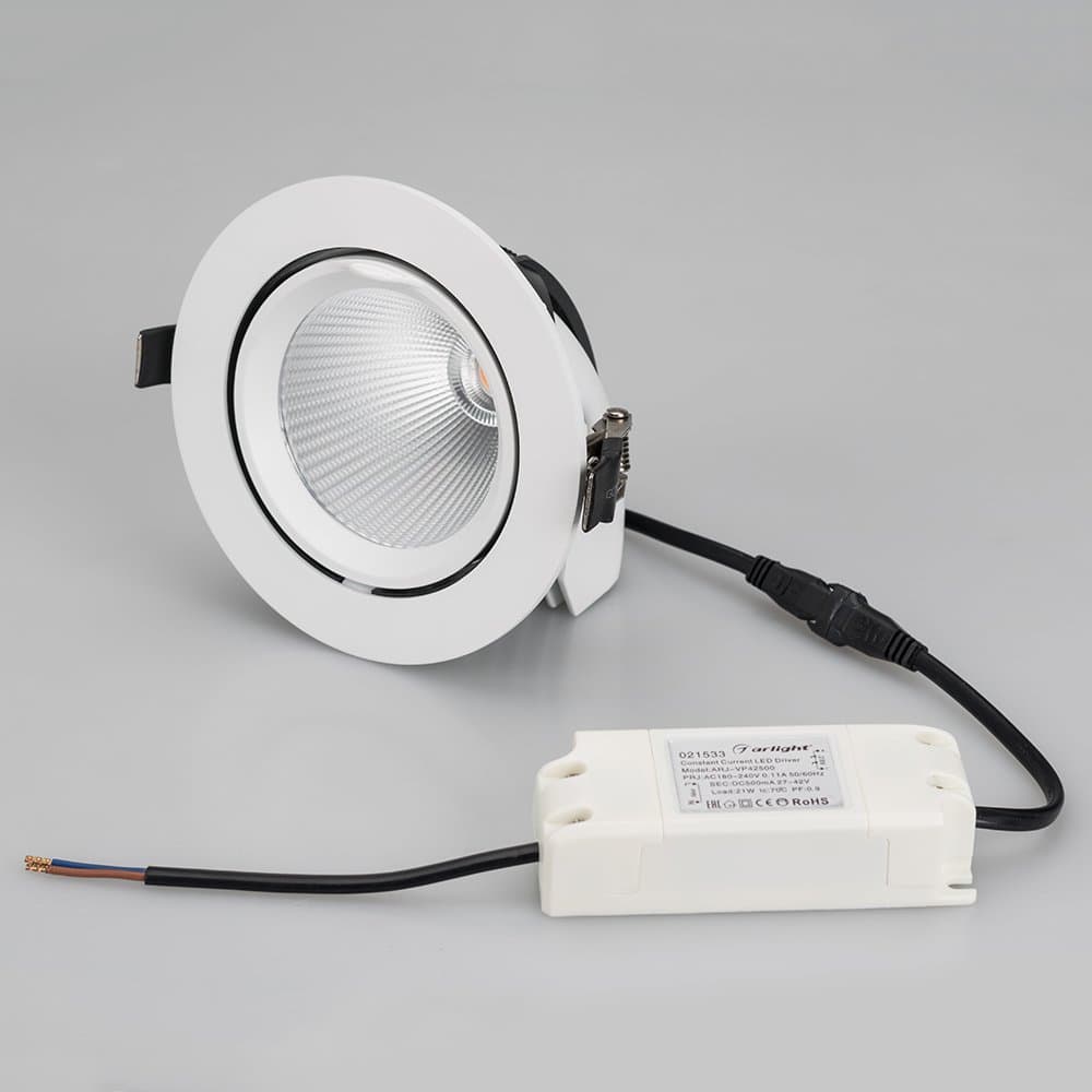 Arlight Светильник LTD-EXPLORER-R130-20W Day4000 (WH, 38 deg) (IP20 Металл, 3 года) 024030 — миниатюра 5