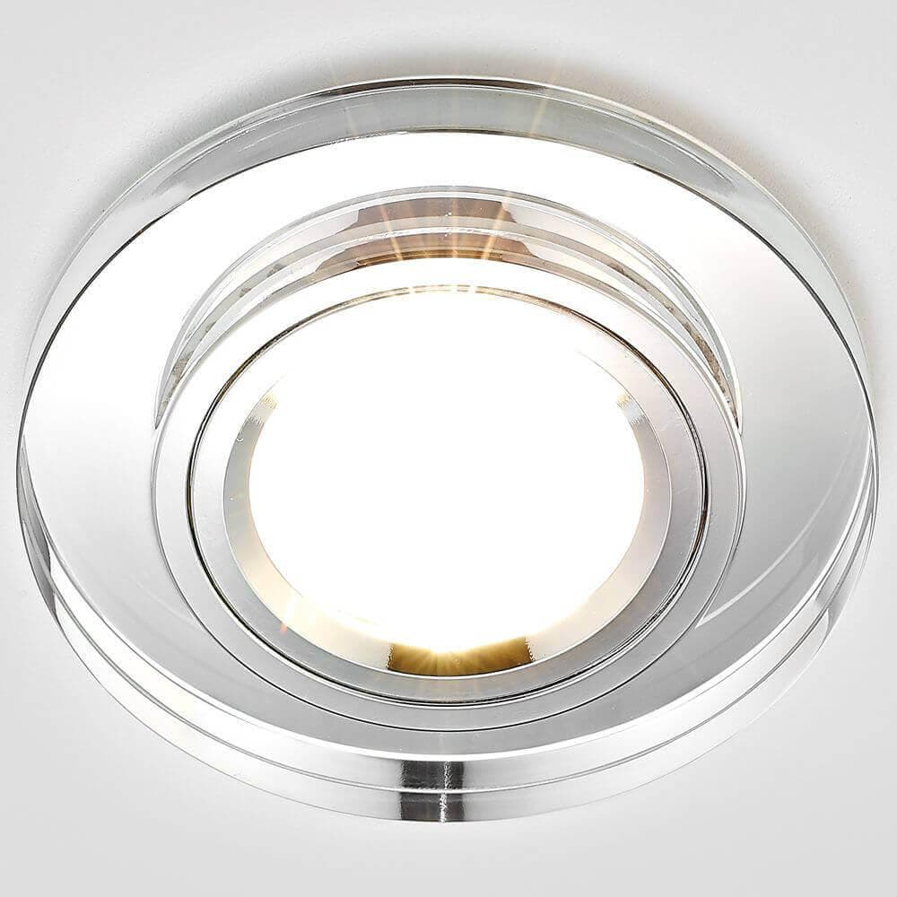 Ambrella Встраиваемый потолочный точечный светильник 8060 CL хром MR16 D90 mm — миниатюра 2