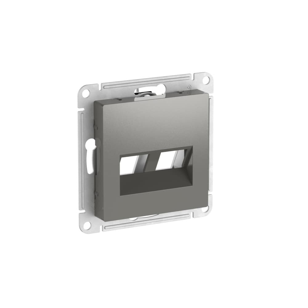 Systeme Electric AtlasDesign Сталь Накладка двойная для информационных функций типа Keystone — миниатюра 1