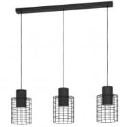 Eglo Подвесной потолочный светильник (люстра) MILLIGAN, 3Х40W, E27, L1030, B200, H1100, сталь, черн 43626