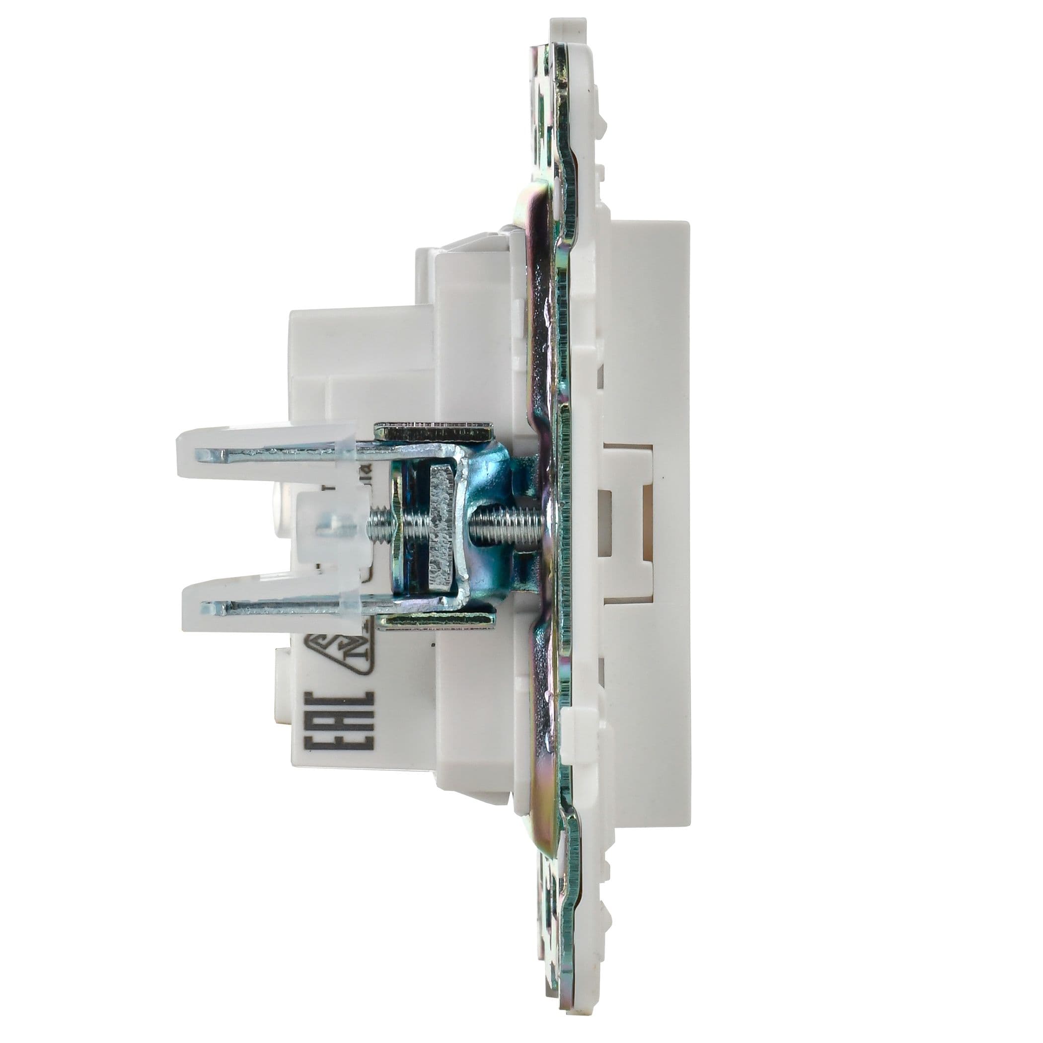 IEK SKANDY Арктический белый Розетка б/з 10А SK-R02W — миниатюра 4