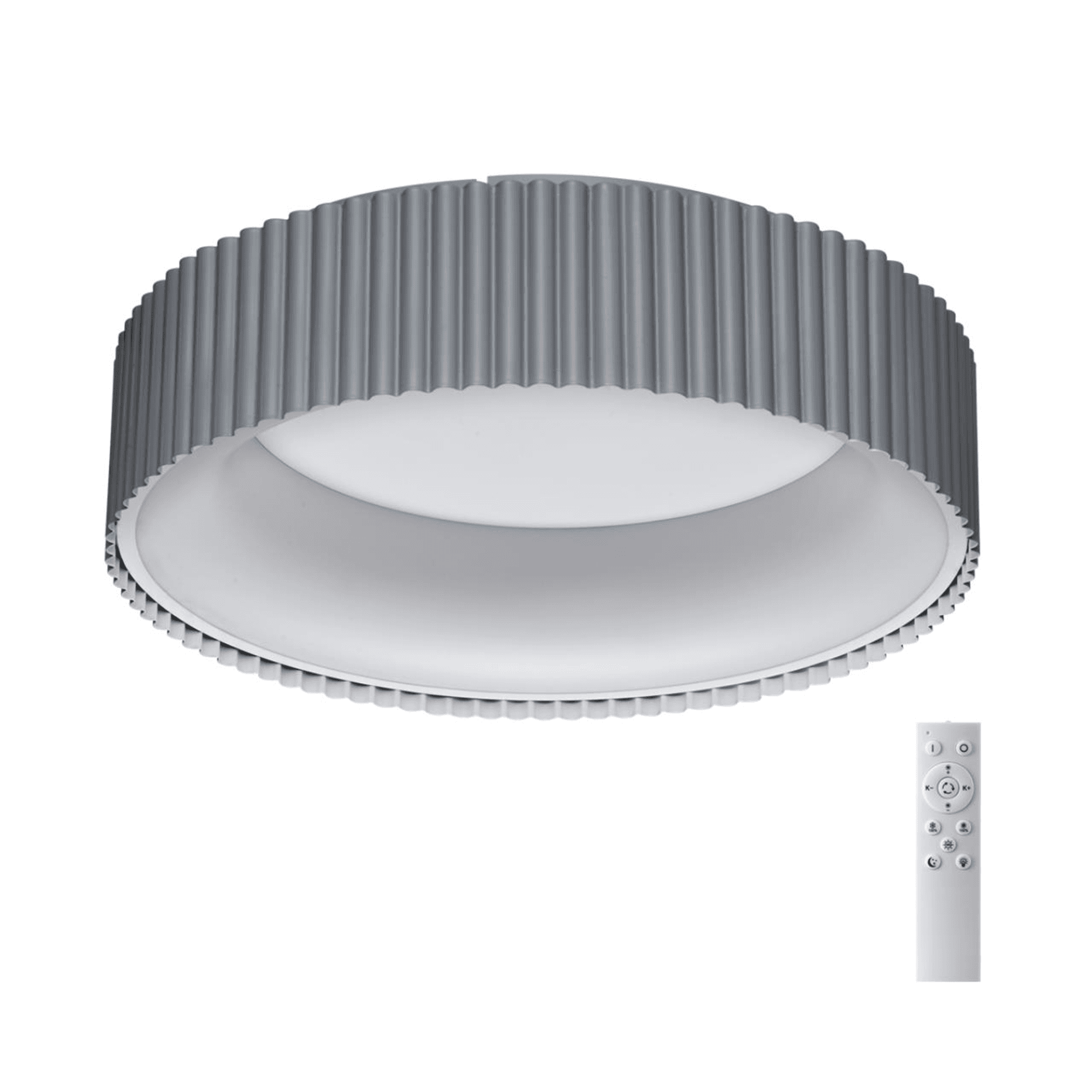 Sonex 7713/56L AVRA LED SN Светильник металл/акрил/белый/серый LED 56Вт 3000-6500К D460 IP20 пульт ДУ SHARMEL