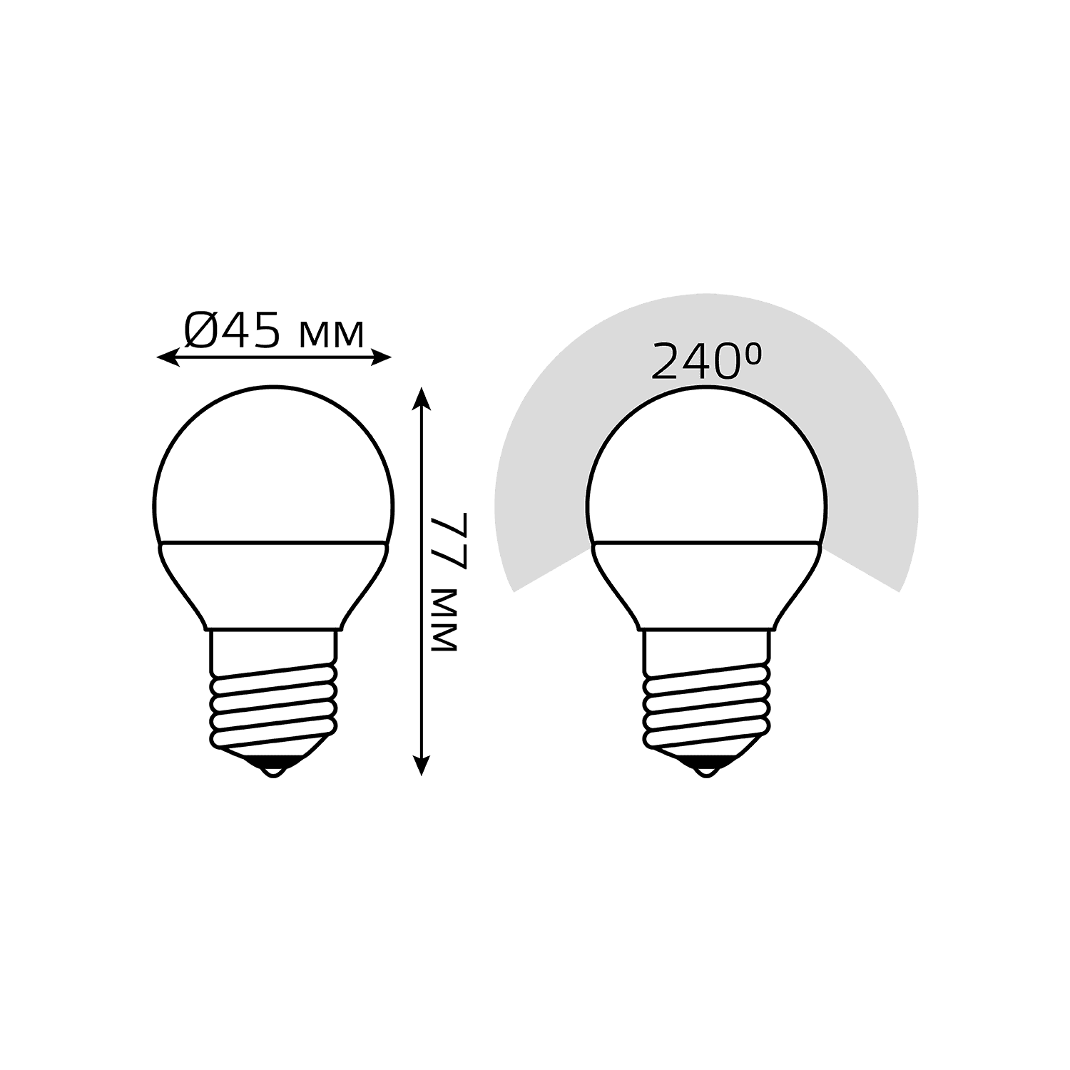 Gauss Лампа Elementary Шар 12W 880lm 3000K Е27 LED 53212 — миниатюра 2
