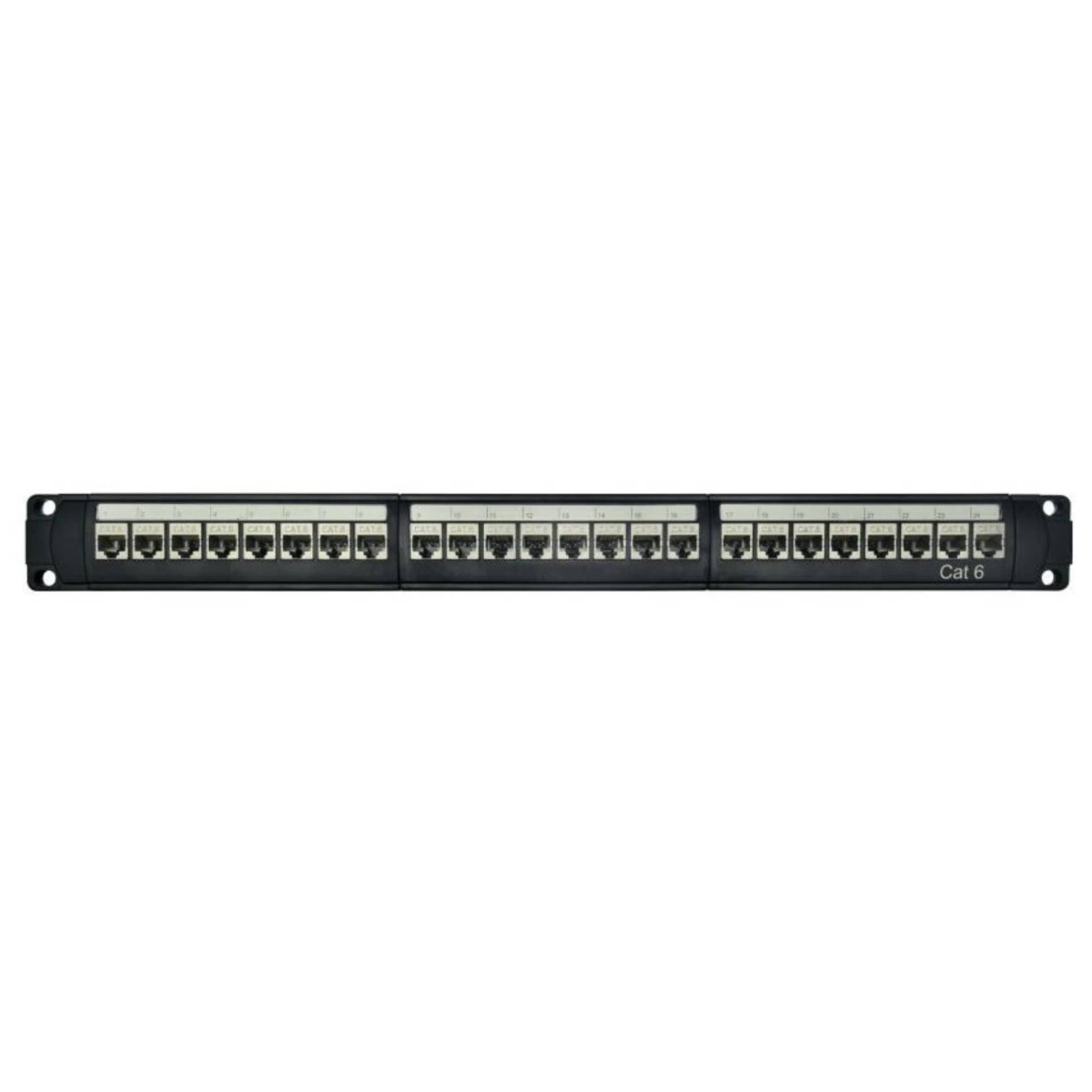 DKC Патч-панель модульная 19", 1U, CAT6, 24 порта RJ45, экранированная