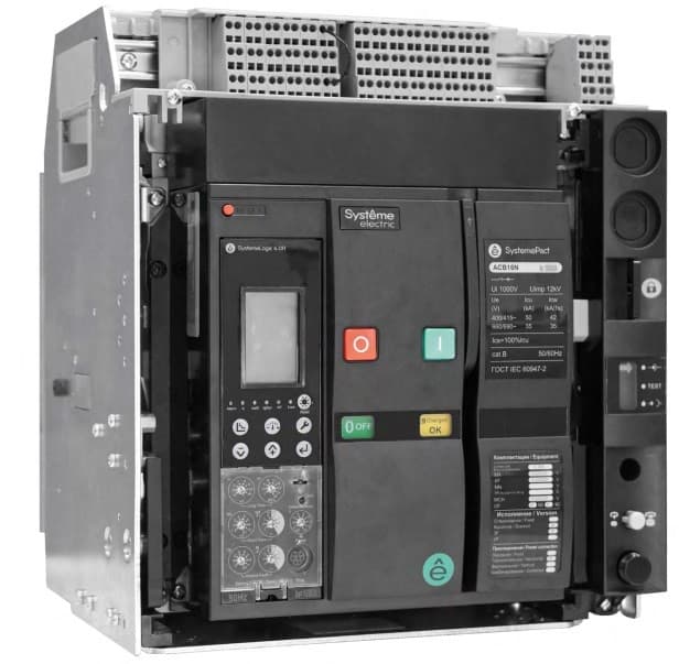 Systeme Electric SystemePact ACB Воздушный Автоматический выключатель 16N 1000A 3P 6.0E ВЫК ГП MCH+MX+XF DC220V