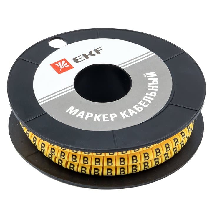 EKF PROxima Маркер кабельный 6,0 мм2 "B" (350 шт.) (ЕС-3) — миниатюра 2