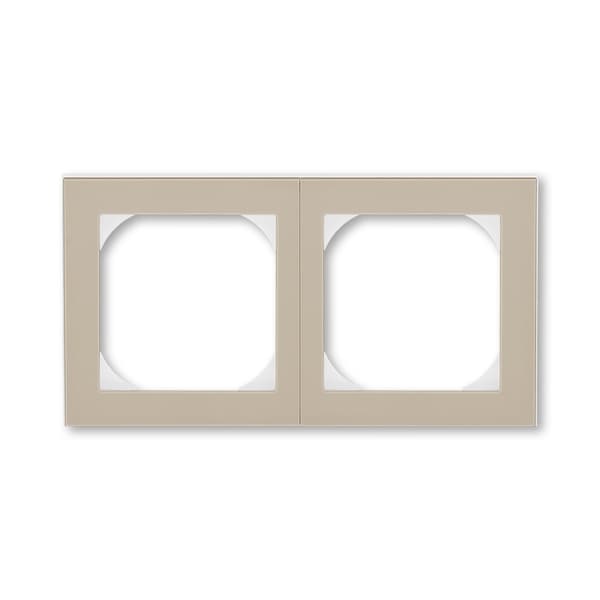ABB EPJ Levit кофе макиато / белый Рамка 2 пост, 55х55 (для механизмов BJE), 2CHH015520A4018