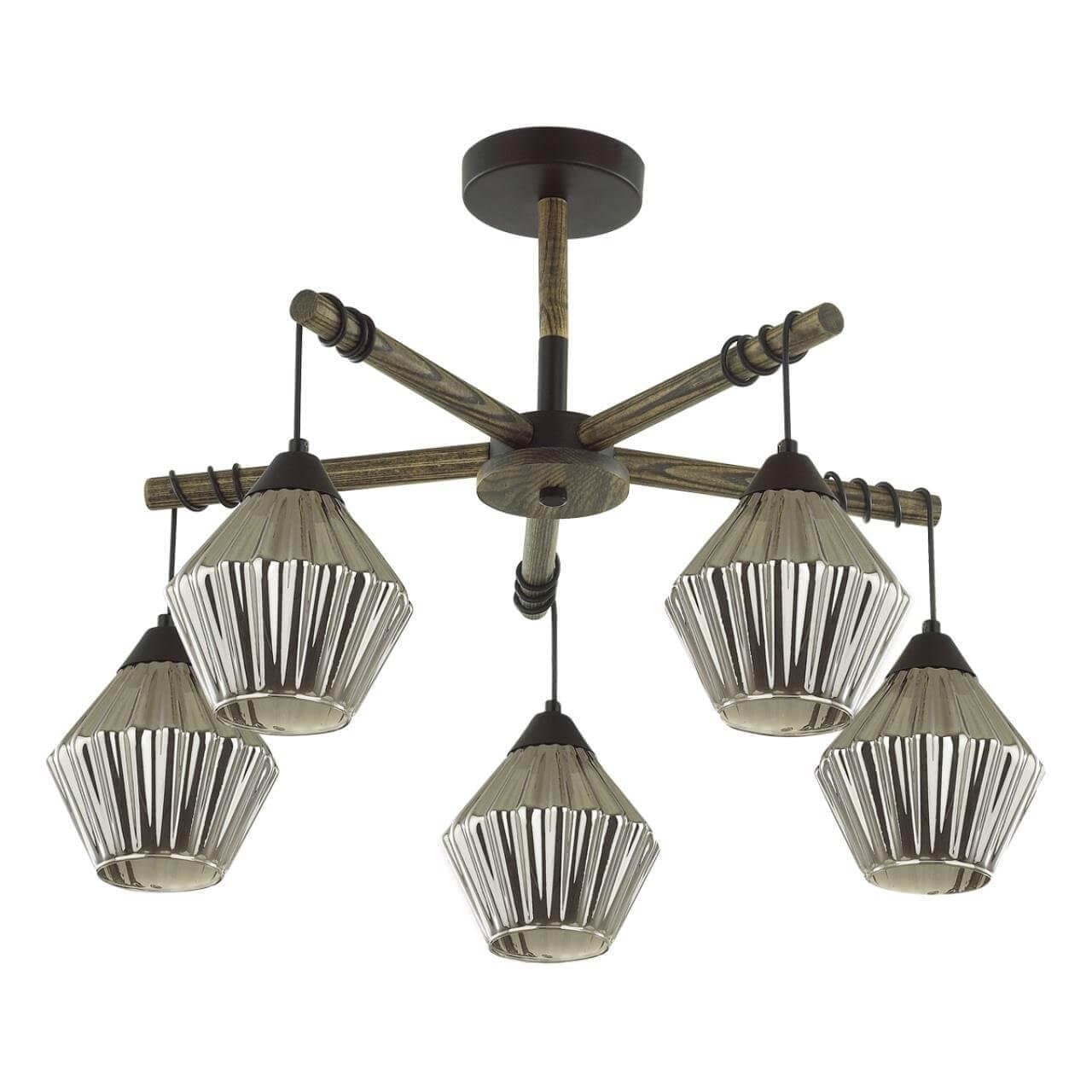 Lumion 4564/5C COUNTY LN21 черный, дерево Люстра потолочная E27 5*60W 220V JUSTINE — миниатюра 1