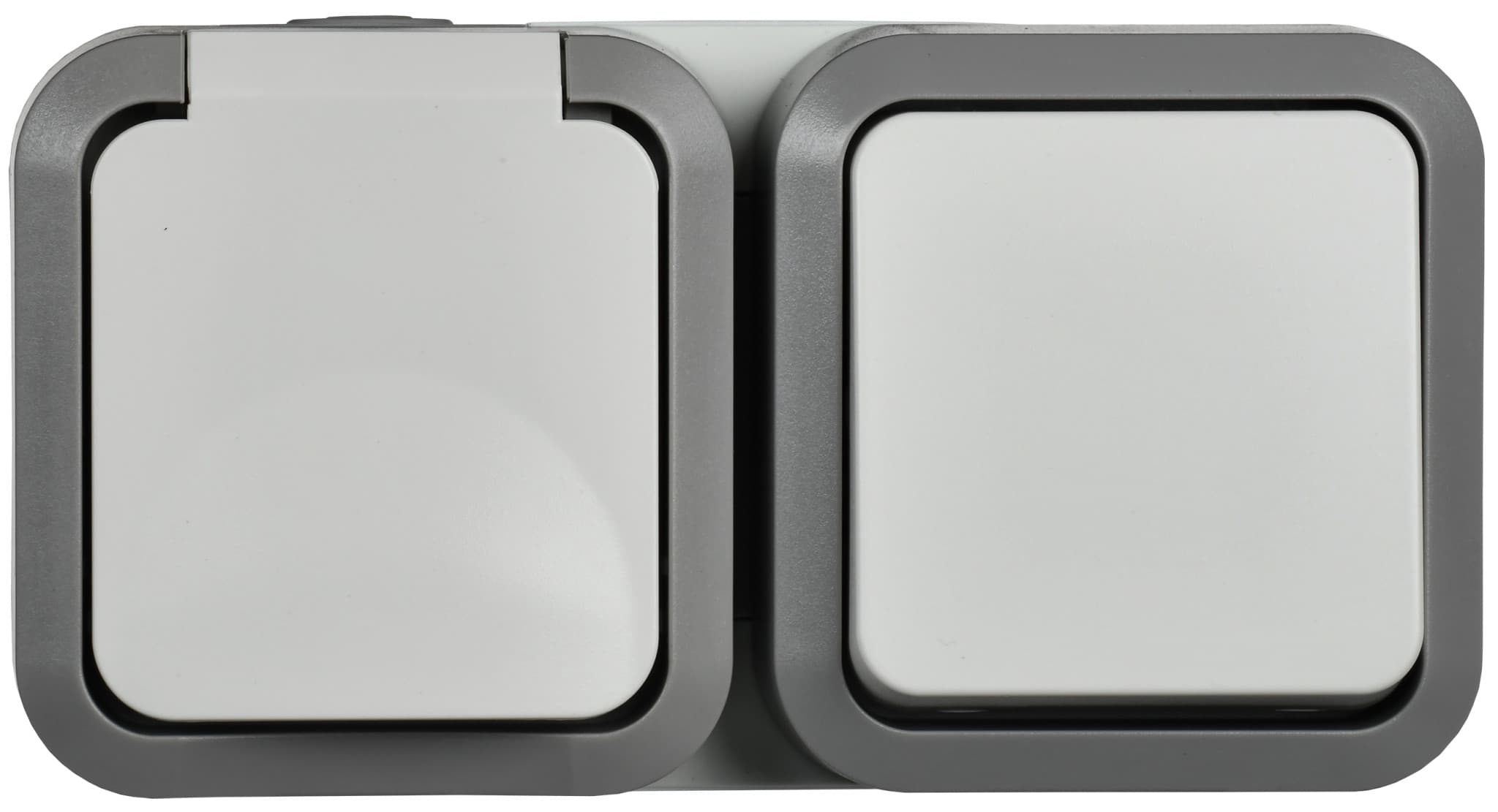 IEK TORS Блок розетка + выключ. гор. 16А IP55 TS242 белый