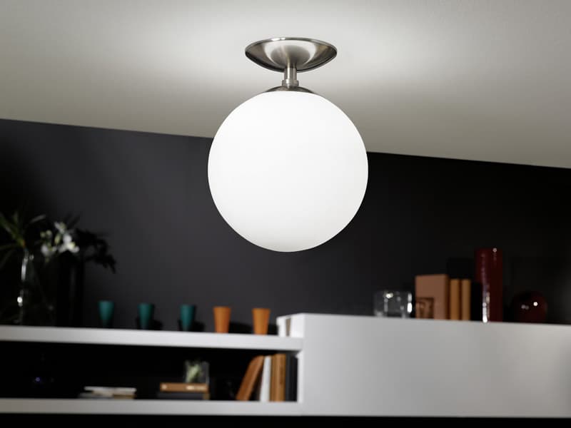 Eglo Светильник потолочный RONDO, 1X60W (E27), Ø250, опаловый, белый 91589 — миниатюра 2