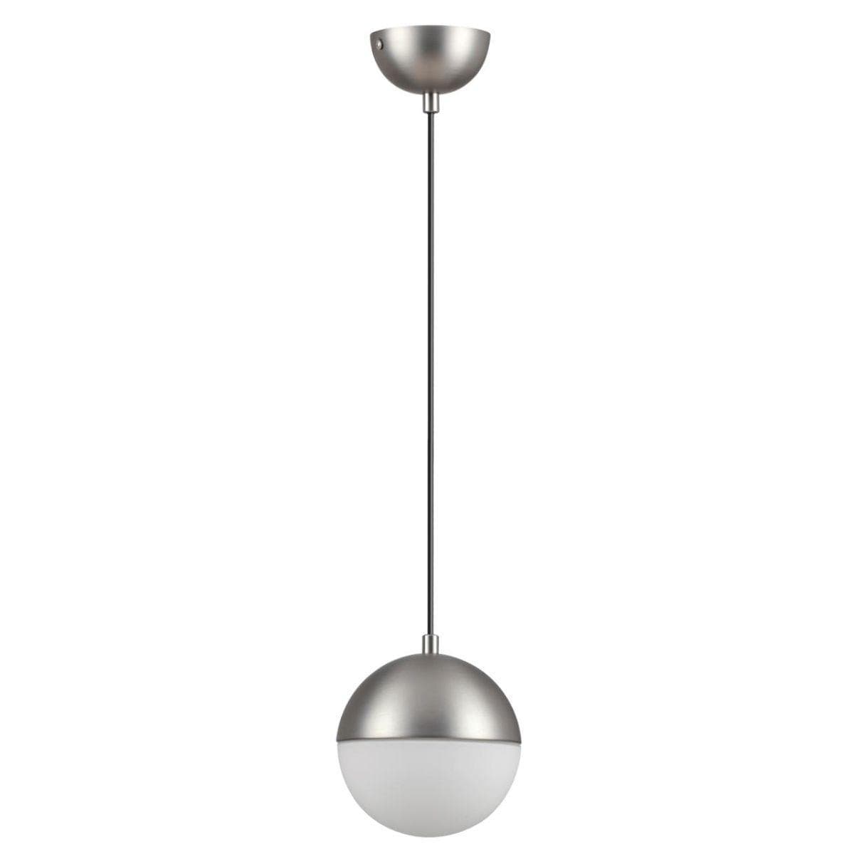 Odeon Light 4959/1 PENDANT ODL22 243 мат.никель/металл/белый/стекло Подвес E27 1*40W PINGA — миниатюра 1