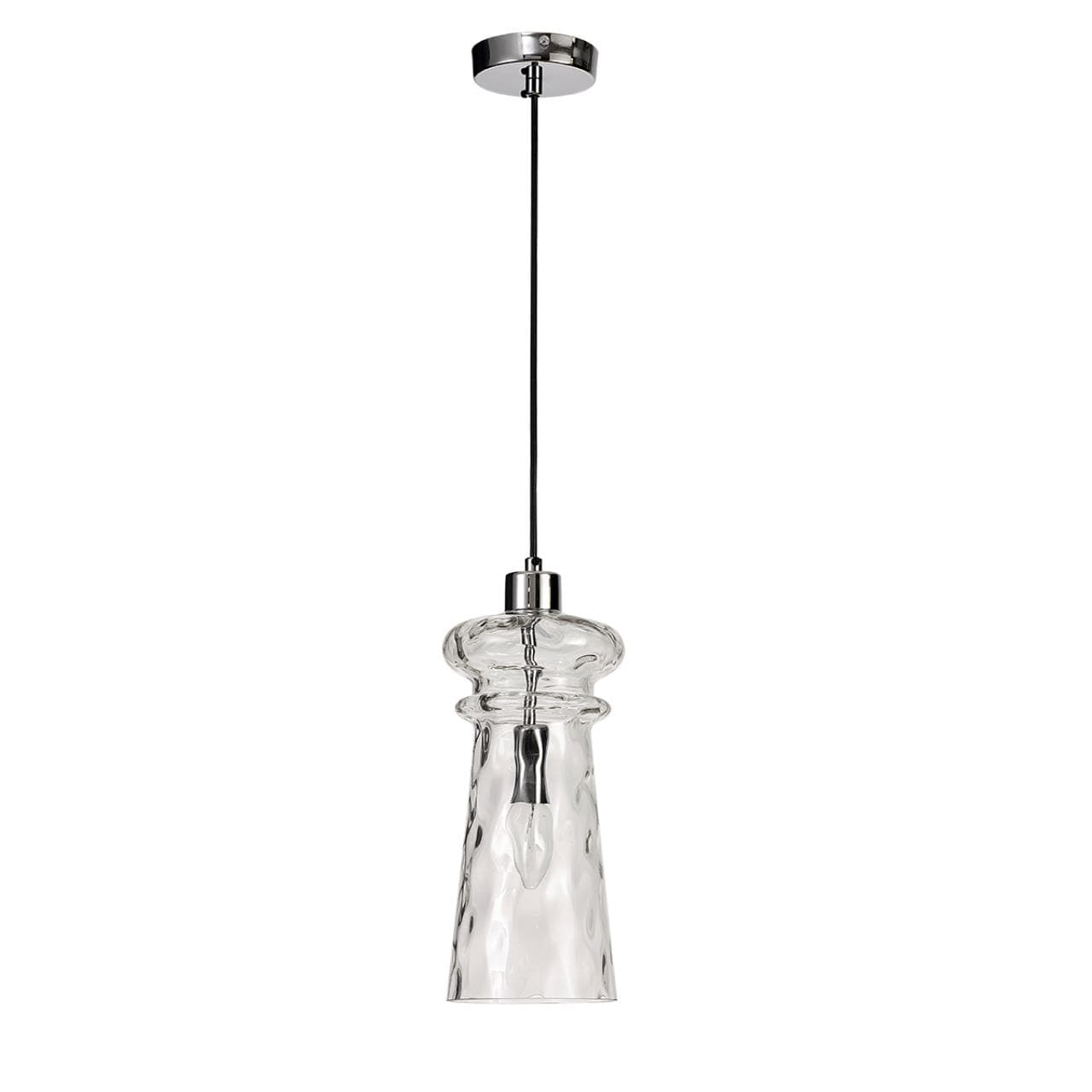 Odeon Light 4968/1 MODERN ODL23 300 хром/прозрачный/металл/стекло Подвес E14 1*40W PASTI — миниатюра 1